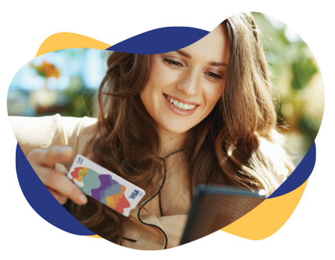 New Look Visa Debit Card held by Woman