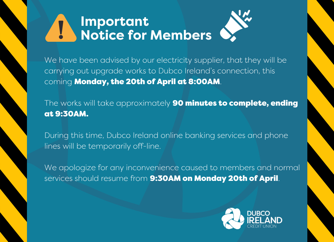 Member Notice Monday, 20th of April at 8:00AM